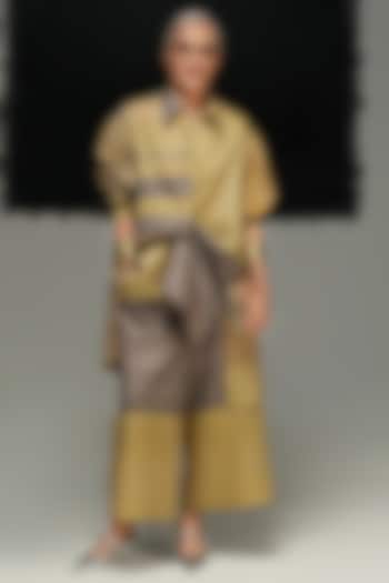 Multi-Colored Ramie Linen Pants by Urvashi Kaur at Pernia's Pop Up Shop