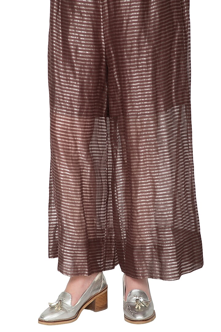 Chocolate Brown Embellished Jacket by Urvashi Kaur at Pernia's Pop Up Shop