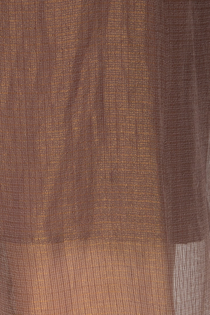 Chocolate Brown Zari Palazzo Pants by Urvashi Kaur at Pernia's Pop Up Shop
