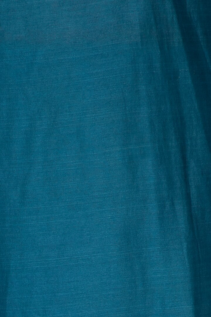 Blue Chanderi Silk Woven Pants by Urvashi Kaur at Pernia's Pop Up Shop