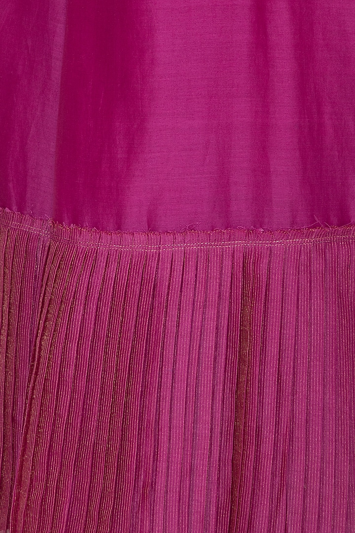 Fuchsia Pleated Palazzo Pants by Urvashi Kaur at Pernia's Pop Up Shop