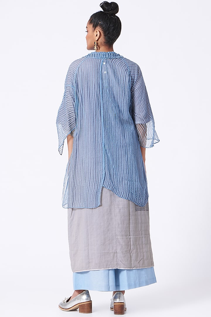 Tranquil Blue Oversized Shirt by Urvashi Kaur at Pernia's Pop Up Shop