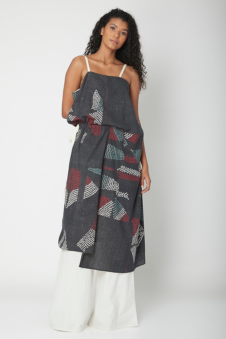 Multi Colored Printed Organic Summer Dress by Urvashi Kaur at Pernia's Pop Up Shop
