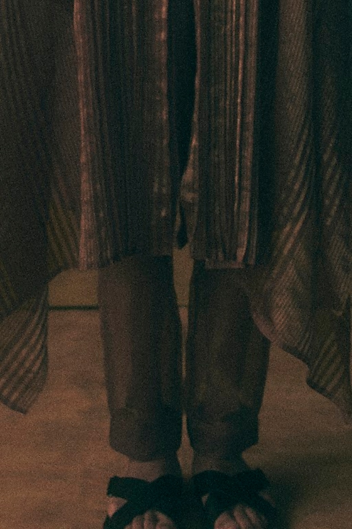 Copper Brown Narrow Pants by Urvashi Kaur Men at Pernia's Pop Up Shop