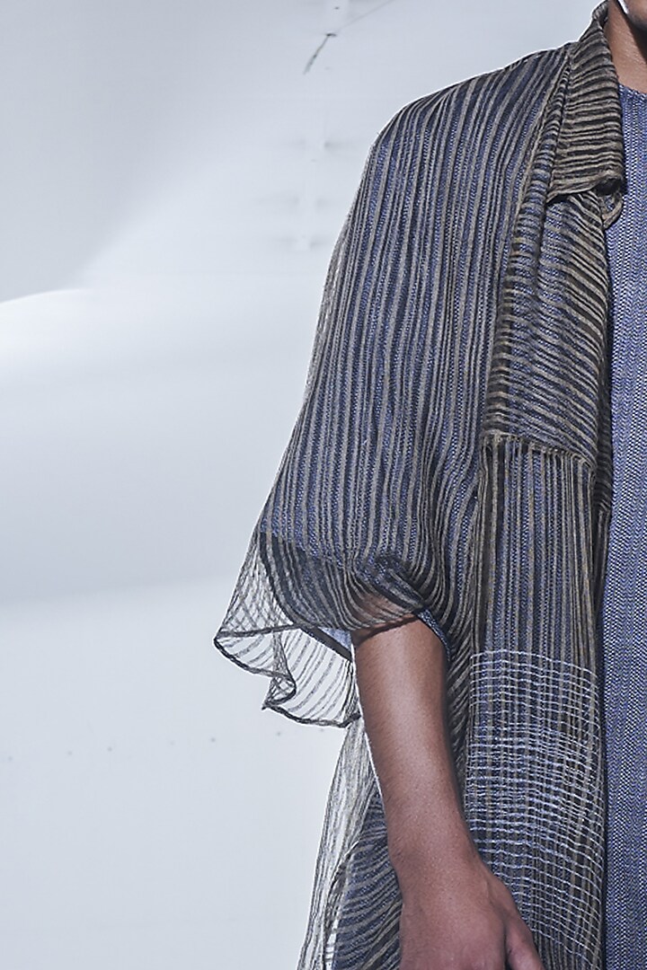 Olive Printed Oversized Party Wear Shirt by Urvashi Kaur Men at Pernia's Pop Up Shop