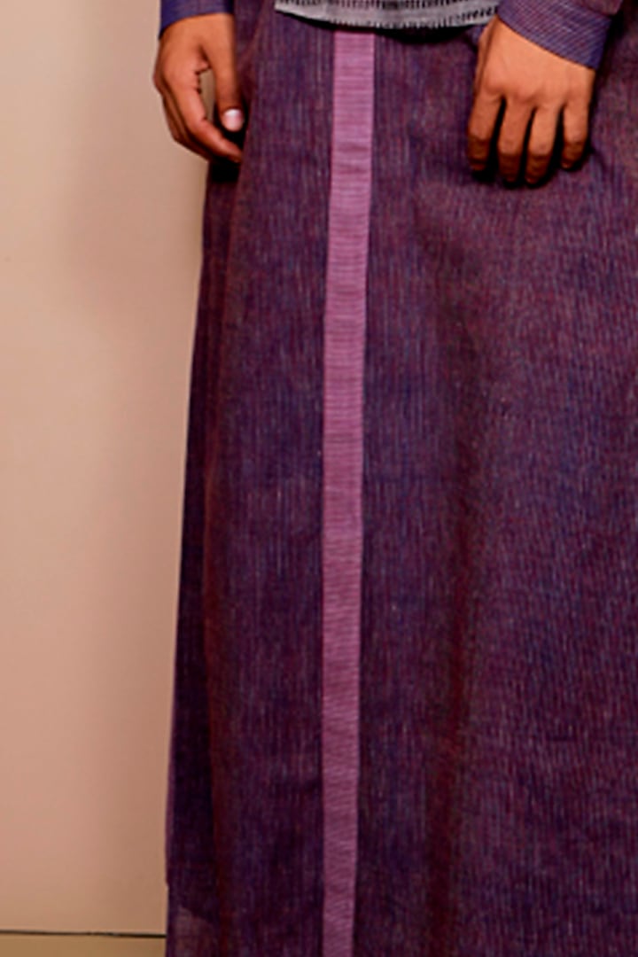 Onion Pink Cotton Pants by Urvashi Kaur Men at Pernia's Pop Up Shop
