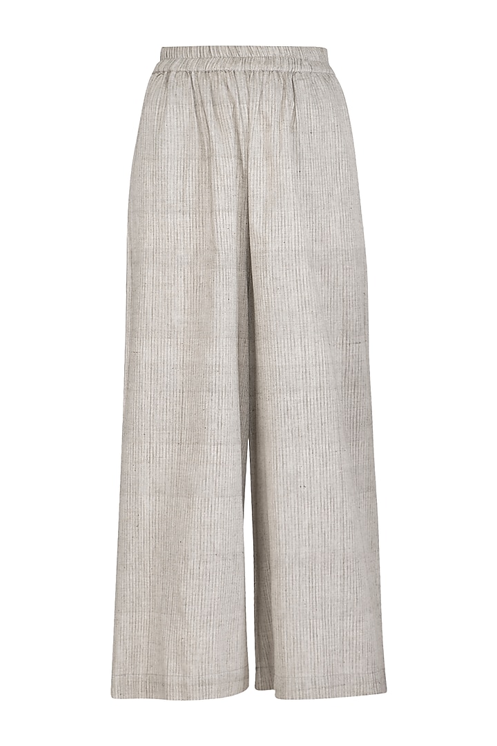 Grey Parallel Pants Design by Urvashi Kaur at Pernia's Pop Up Shop 2023