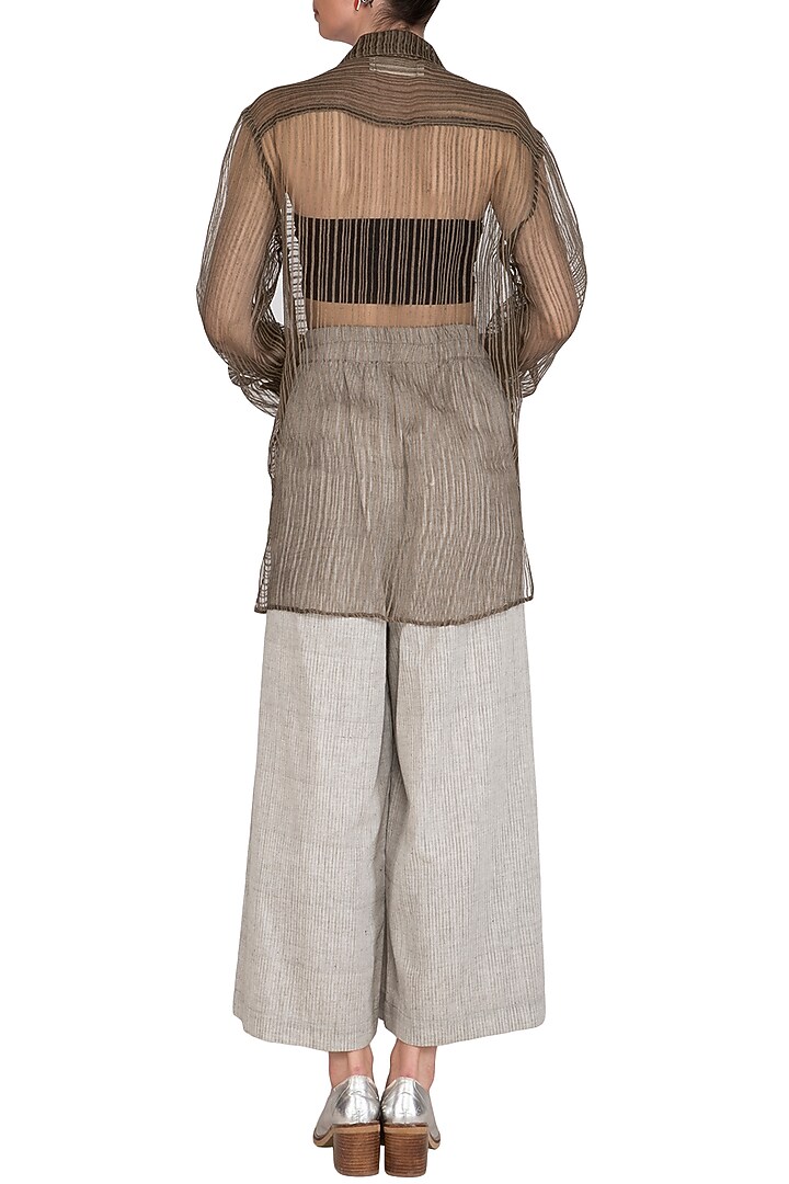 Grey Parallel Pants by Urvashi Kaur at Pernia's Pop Up Shop