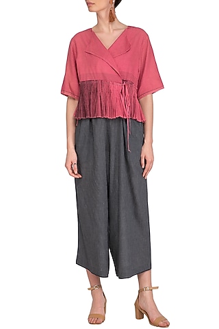 Black Lounge Pants by Urvashi Kaur