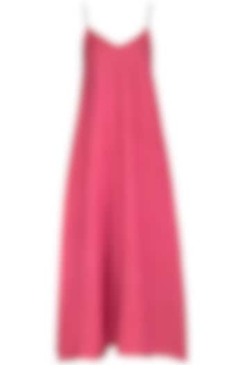 Fuchsia Pink Organic Cotton Slip Dress by Urvashi Kaur