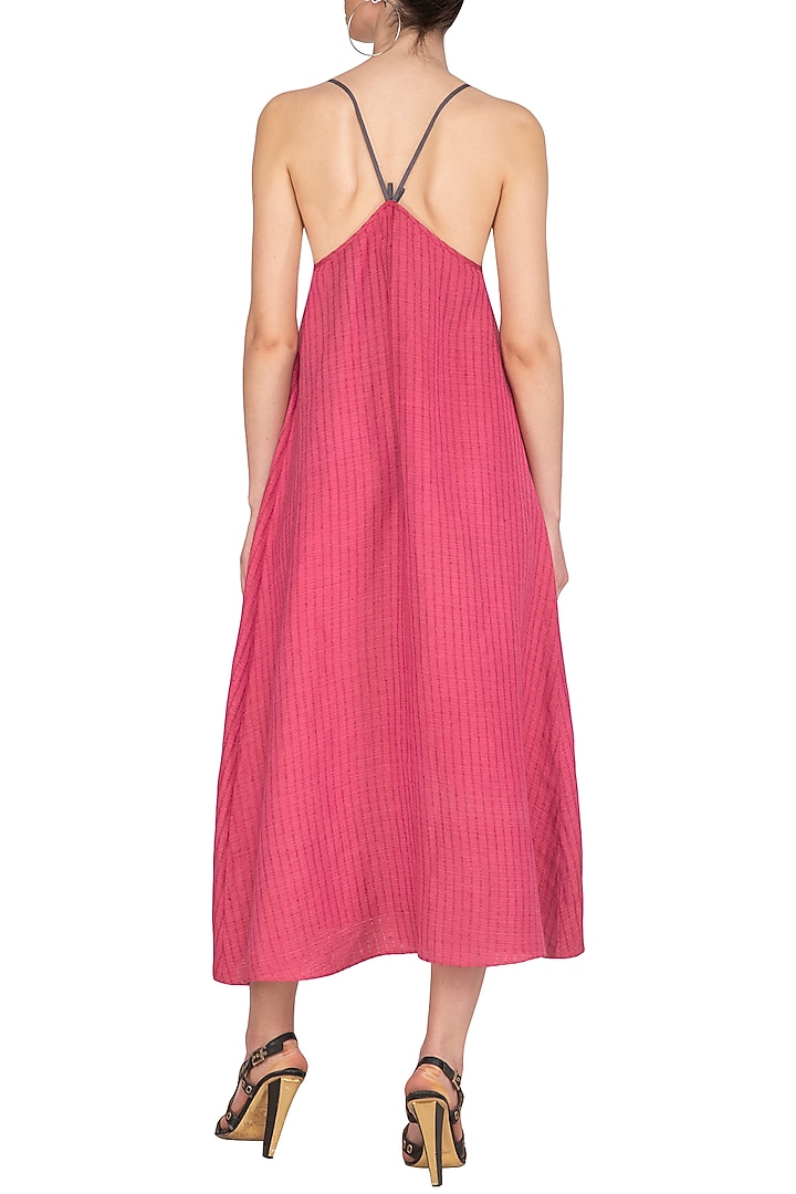 Fuchsia Pink Organic Cotton Slip Summer Dress by Urvashi Kaur at Pernia's Pop Up Shop