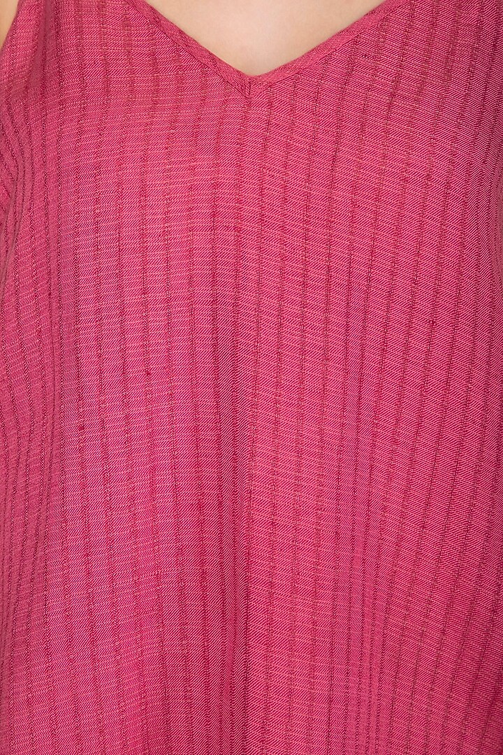 Fuchsia Pink Organic Cotton Slip Summer Dress by Urvashi Kaur at Pernia's Pop Up Shop