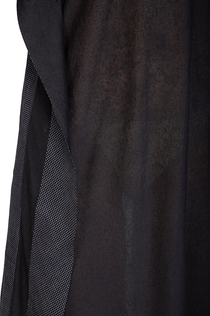Black Ikat Printed Boxy T-Summer Shirt Dress by Urvashi Kaur at Pernia's Pop Up Shop