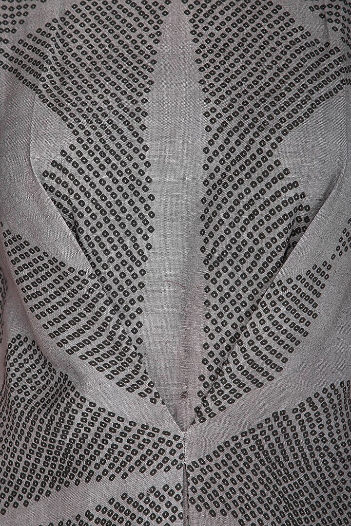 Grey Shibori Printed Panelled Vacation Dress by Urvashi Kaur at Pernia's Pop Up Shop