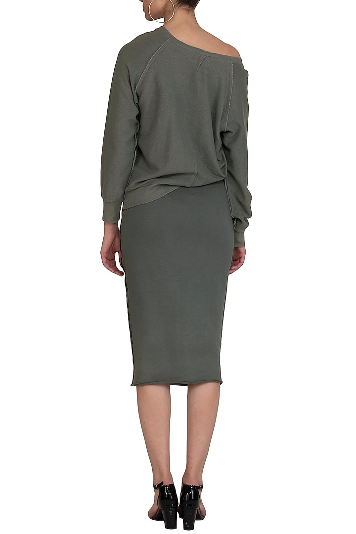 Grey Sweatshirt by Kapda By Urvashi Kaur at Pernia's Pop Up Shop