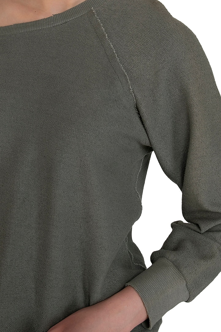 Grey Sweatshirt by Kapda By Urvashi Kaur at Pernia's Pop Up Shop