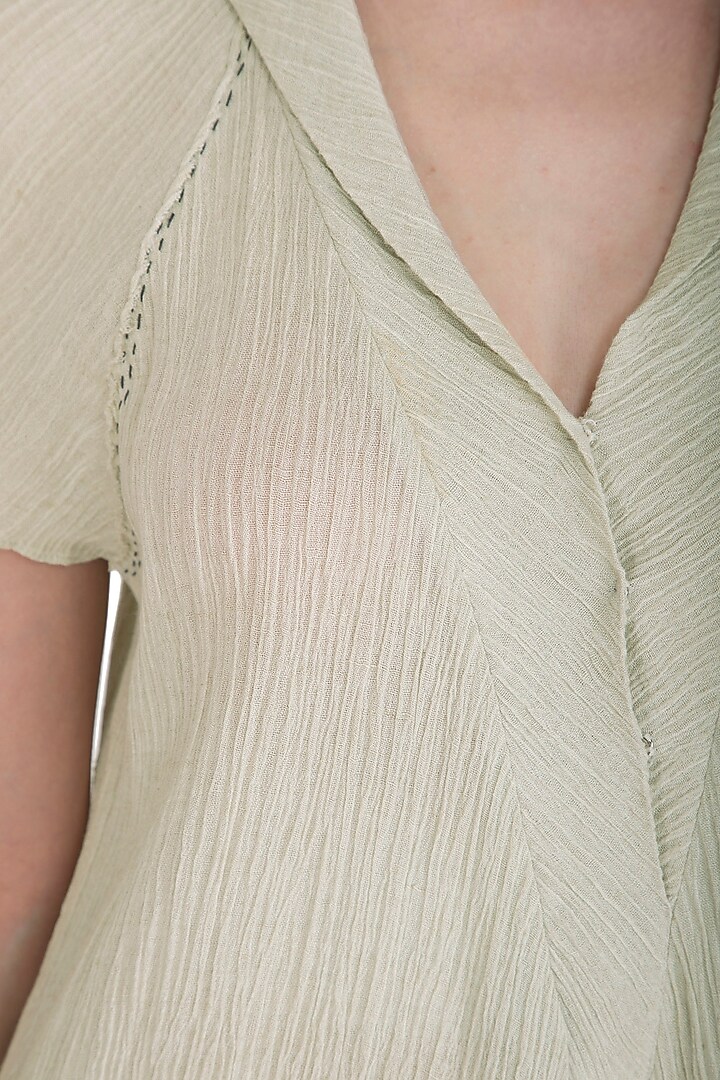 Sage Green Cotton Summer Dress by Urvashi Kaur at Pernia's Pop Up Shop