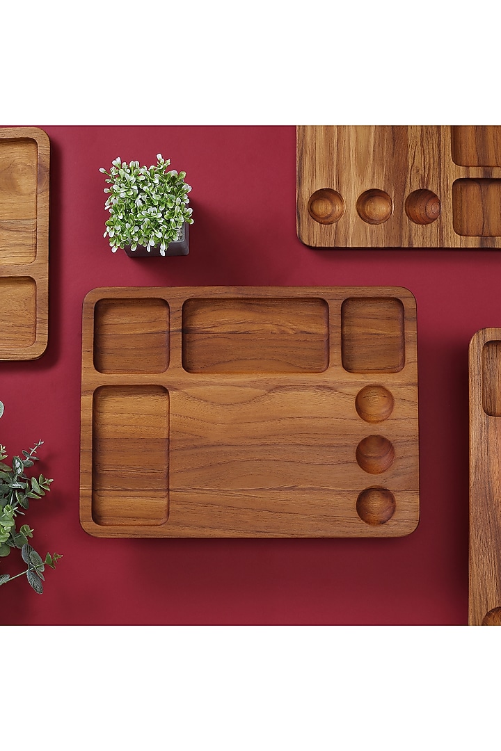 Brown Premium Teak Wood Organizer Chopping Board by Utopia Choice at Pernia's Pop Up Shop