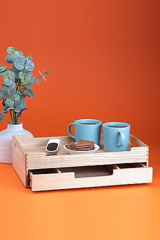 Cream Canadian White Ash Wood Bed Tray by Utopia Choice
