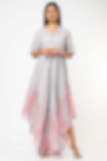 Lilac Cotton Maxi Dress by VAANI BESWAL