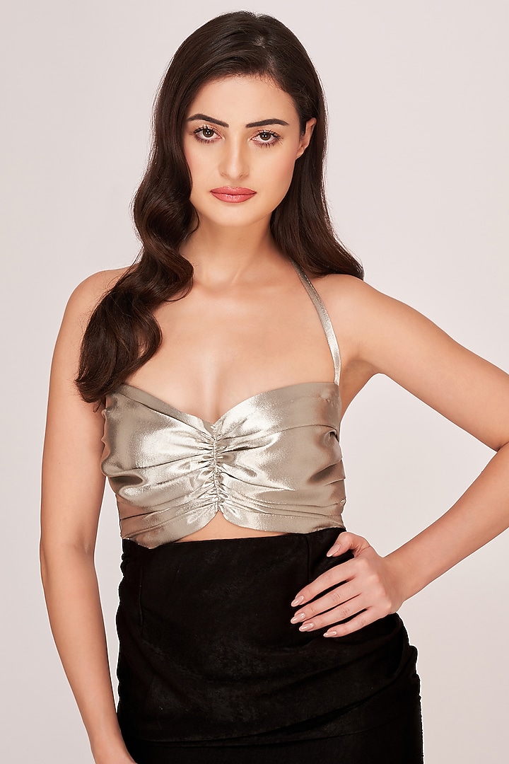 Silver & Black Satin Midi Summer Dress by House of Varada at Pernia's Pop Up Shop