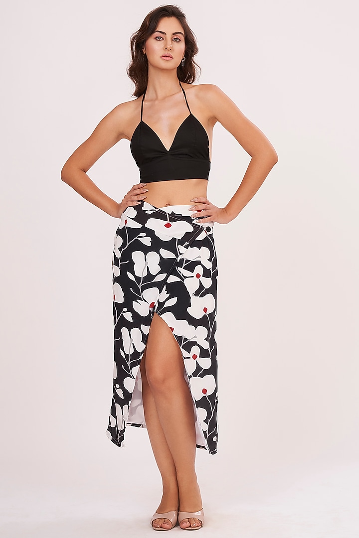 Black Muslin Printed Co-Ord Set by House of Varada at Pernia's Pop Up Shop