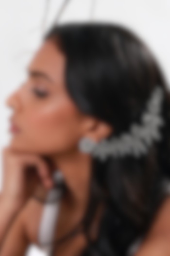 Two Tone Finish Earrings With Beads by Vaidaan Jewellery at Pernia's Pop Up Shop