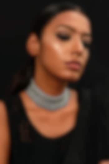 Two-Tone Finish Metal Bead Choker Necklace by Vaidaan Jewellery at Pernia's Pop Up Shop
