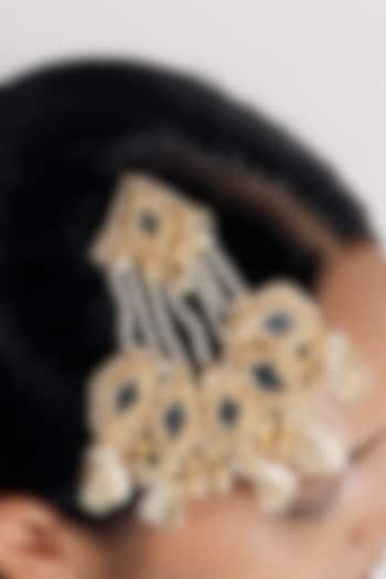 Gold Plated Mirror & Pearl Passa by Vaidaan Jewellery at Pernia's Pop Up Shop