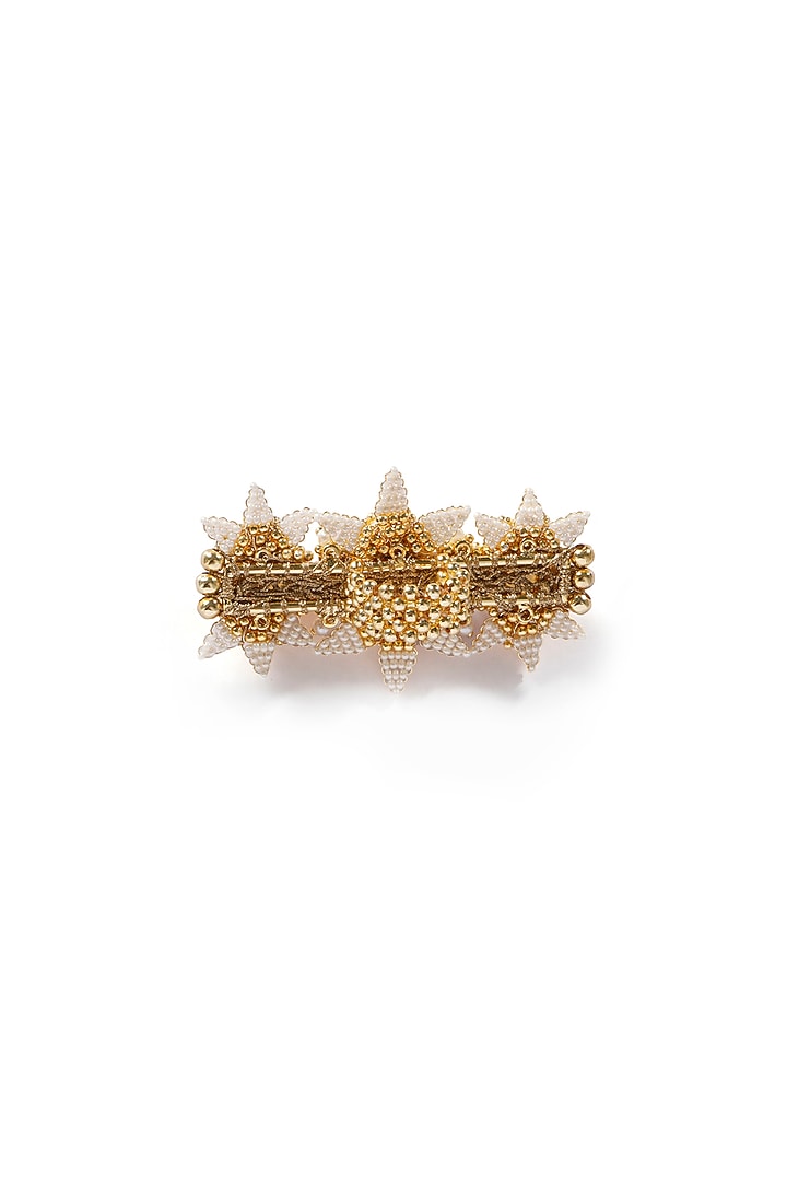 Gold Plated Pearl Ring by Vaidaan Jewellery at Pernia's Pop Up Shop