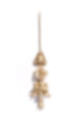 Gold Plated Pearls Maang Tikka by Vaidaan Jewellery