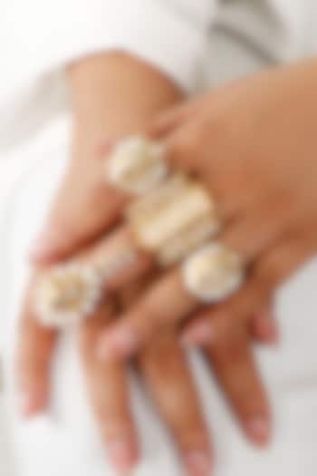 Gold Plated Pearls Ring by Vaidaan Jewellery at Pernia's Pop Up Shop