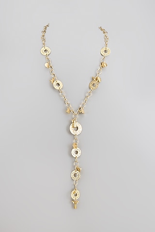 White Finish Semi-Precious Stone Necklace In Sterling Silver by V&A Jewellers