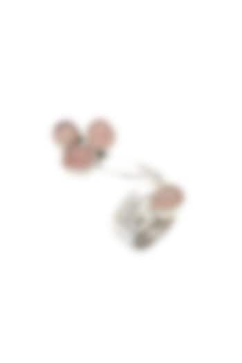 White Finish Rose Quartz Sweet Cobra Ring In Sterling Silver by V&A Jewellers at Pernia's Pop Up Shop