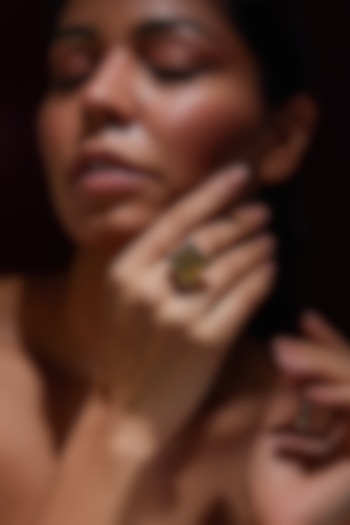 White Finish Fluorite Gemstone Ring In Sterling Silver by V&A Jewellers at Pernia's Pop Up Shop