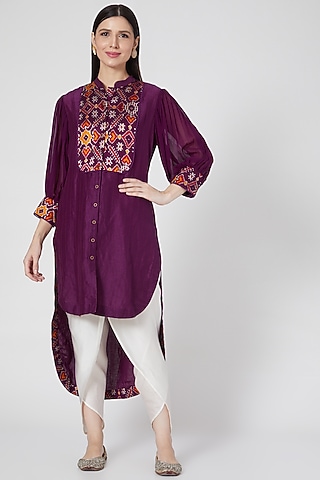 Purple High-Low Tunic by VAISHALI AGARWAL