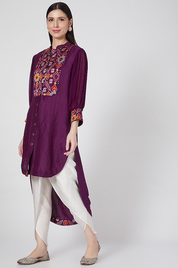 Purple High-Low Tunic by VAISHALI AGARWAL at Pernia's Pop Up Shop