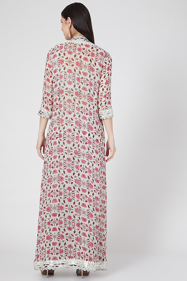 Mint Green Printed Jacket Set by VAISHALI AGARWAL at Pernia's Pop Up Shop
