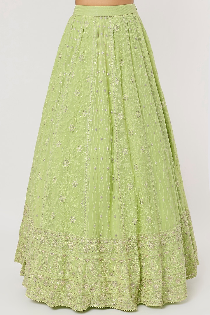 Green Embroidered Wedding Lehenga Set by VAISHALI AGARWAL at Pernia's Pop Up Shop