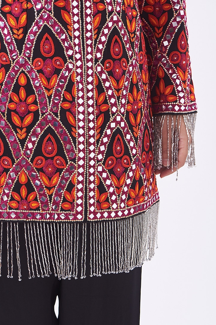 Red & Orange Georgette Tunic Set by Vandana Malhotra at Pernia's Pop Up Shop
