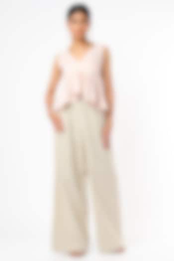 Pastel Green Parallel Pants by VANA ETHNICS at Pernia's Pop Up Shop