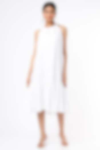 White Embroidered Summer Dress by VANA ETHNICS at Pernia's Pop Up Shop