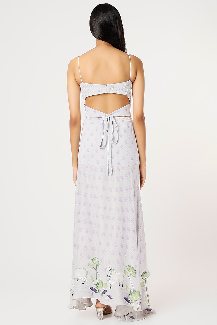 Lilac Embroidered Gown by VANA ETHNICS at Pernia's Pop Up Shop