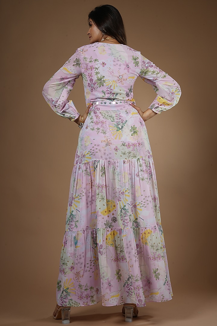 Lilac Viscose Printed Co-Ord Set by VANA ETHNICS at Pernia's Pop Up Shop