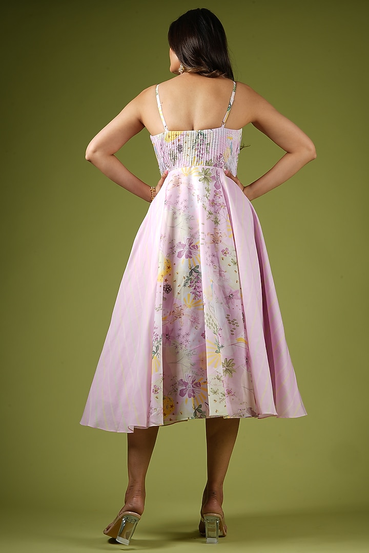 Pink Viscose Printed Vacation Dress by VANA ETHNICS at Pernia's Pop Up Shop