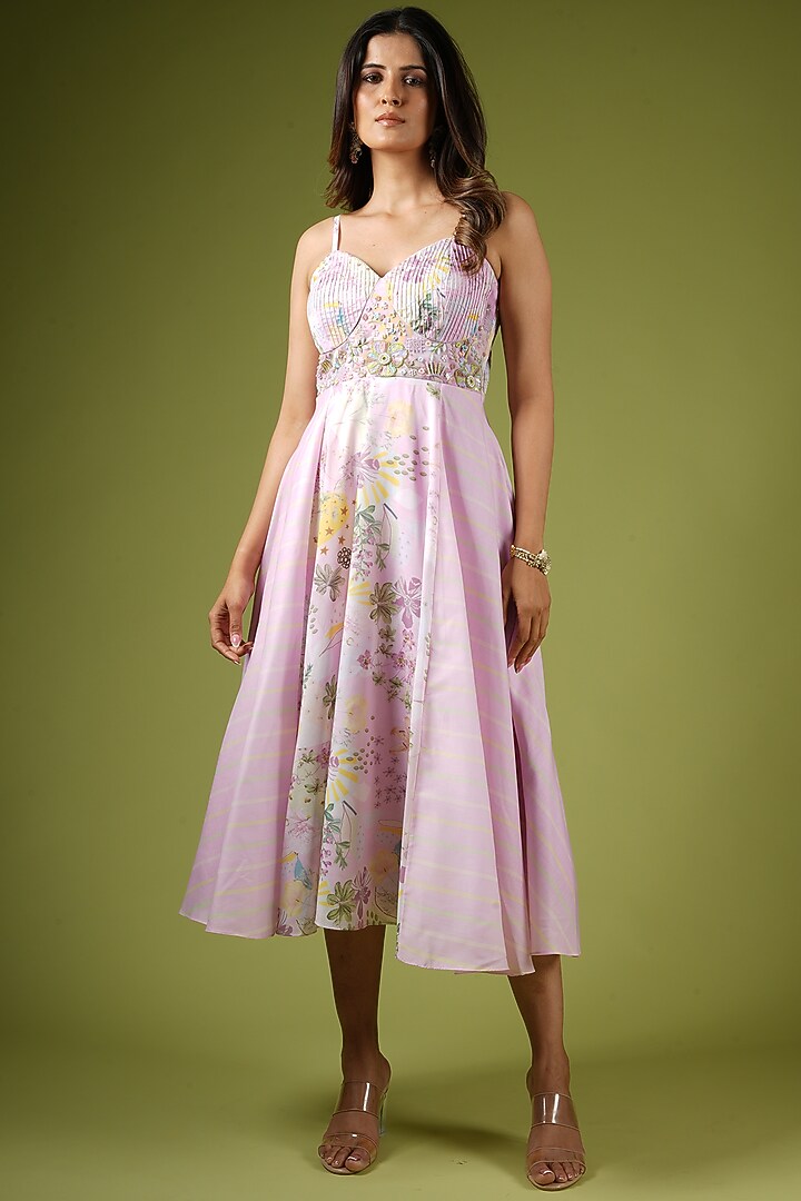 Pink Viscose Printed Vacation Dress by VANA ETHNICS at Pernia's Pop Up Shop