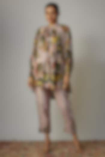 Lilac Viscose Printed Co-Ord Set by VANA ETHNICS at Pernia's Pop Up Shop