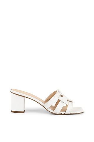 White Slip-On Heels by VANILLA MOON