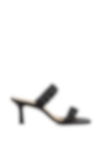 Black Ruched Heels by VANILLA MOON