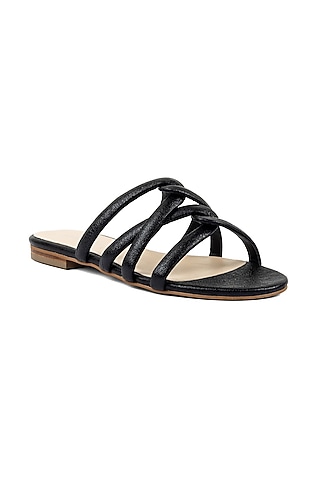 Black Slip-On Flats by VANILLA MOON